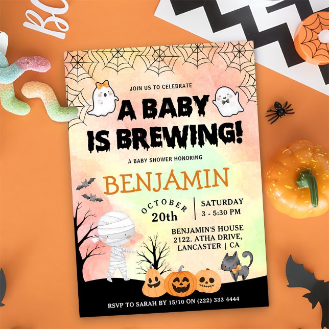 Halloween Costume Baby Shower Party Invitation (Creator Uploaded)