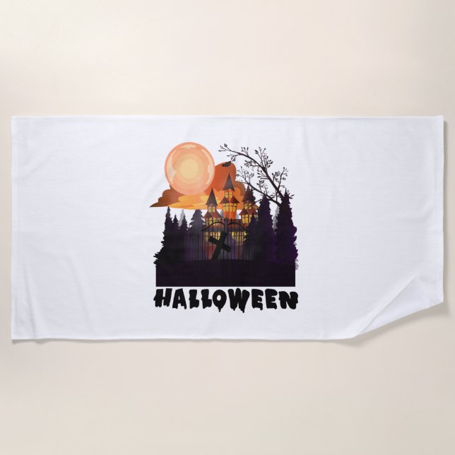 Halloween costume           beach towel (Front)