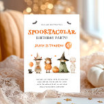 Halloween Costume Birthday Party Kids Invitation<br><div class="desc">Celebrate your little one’s special day with this Halloween Costume Birthday Party Kids Invitation, full of festive charm and spooky sweetness! Featuring adorable watercolor illustrations of children in classic Halloween costumes—witches, mummies, pumpkins, and more—this clean, modern design is perfect for a fall birthday celebration. With subtle Halloween elements like bats,...</div>