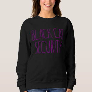 HALLOWEEN COSTUME BLACK CAT SECURITY DECORATIONS M SWEATSHIRT