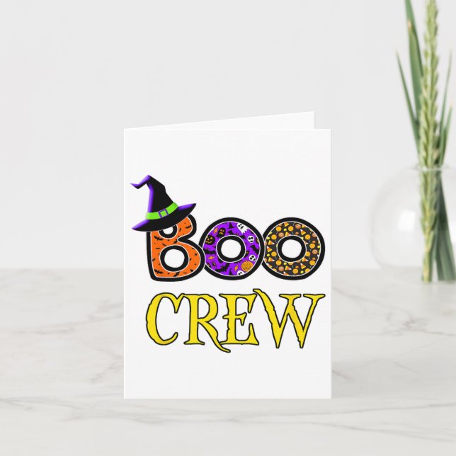 Halloween Costume Boo Crew  Card (Front)