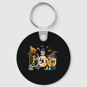 Halloween Costume Boo Owl Witch Hat Spider Pumpkin Key Ring