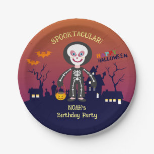 Halloween Costume Boy Birthday Party Paper Plate