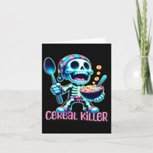 Halloween Costume Cereal Killer Funny Breakfast Ce Card