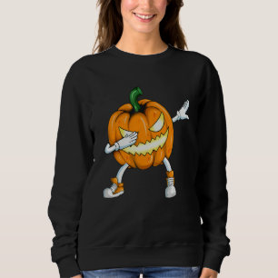 Halloween Costume Dab  Pumpkin Head Makes Dabbing Sweatshirt