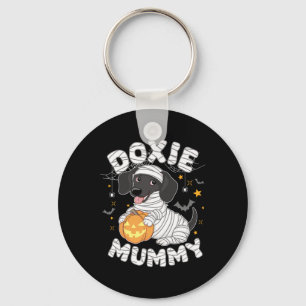 Halloween Costume Dachshund Dog Lover Doxie Mummy Key Ring