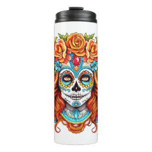 Halloween Costume for Men and Women - La Catrina Thermal Tumbler