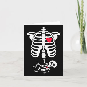 Halloween Costume For Pregnant Mum To Be Skeleton  Card