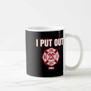 Halloween Costume Fun Firefighter I Put Out Fires  Coffee Mug
