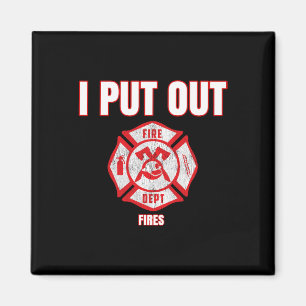 Halloween Costume Fun Firefighter I Put Out Fires Magnet