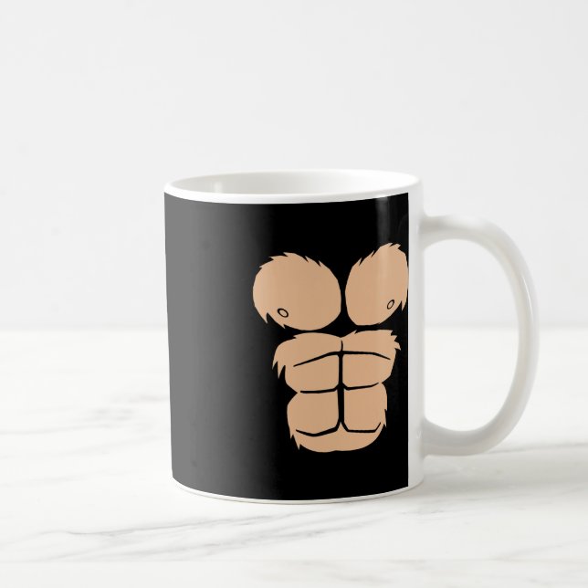Halloween Costume Fun Monkey Gorilla Chest Suit Ha Coffee Mug (Right)