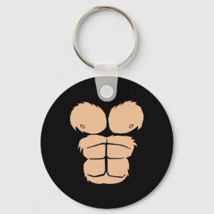 Halloween Costume Fun Monkey Gorilla Chest Suit Ha Key Ring
