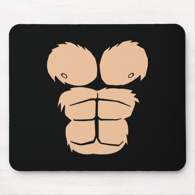 Halloween Costume Fun Monkey Gorilla Chest Suit Ha Mouse Pad (Front)