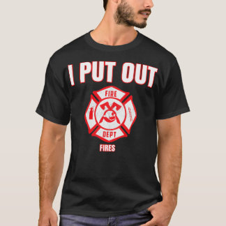 Halloween Costume Funny Firefighter I Put Out Fire T-Shirt