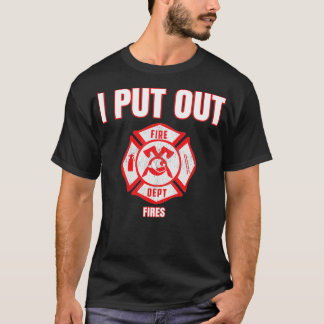 Halloween Costume Funny Firefighter I Put Out T-Shirt