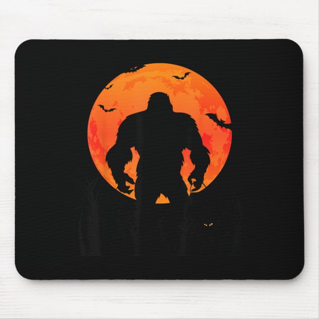 Halloween Costume Funny Sasquatch Bigfoot Mouse Pad (Front)