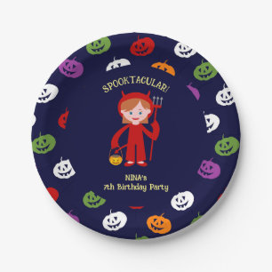Halloween Costume Girl Birthday Party Paper Plate