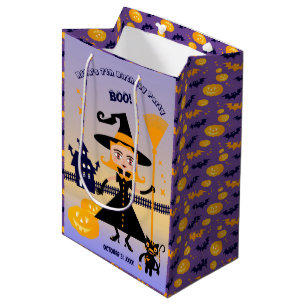 Halloween Costume Girl Witch Birthday Party Medium Gift Bag