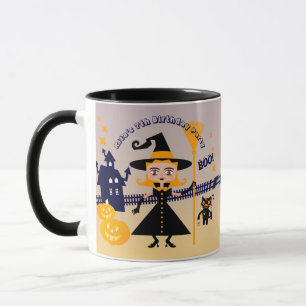 Halloween Costume Girl Witch Birthday Party Mug