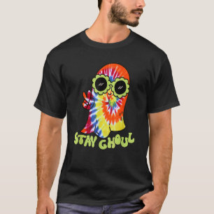 Halloween Costume Groovy Ghost Stay Ghoul Tie Dye T-Shirt