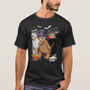 Halloween Costume Happy Spooky Sloths Nightmare T-Shirt