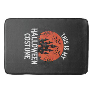 Halloween Costume Haunted Castle Vector Design Bath Mat