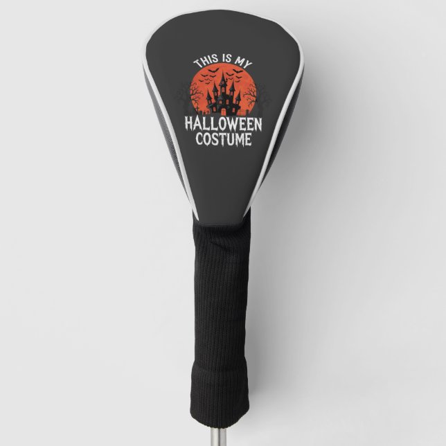 Halloween Costume Haunted Castle Vector Design Golf Head Cover (Front)