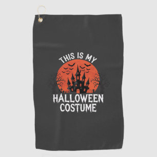 Halloween Costume Haunted Castle Vector Design Golf Towel