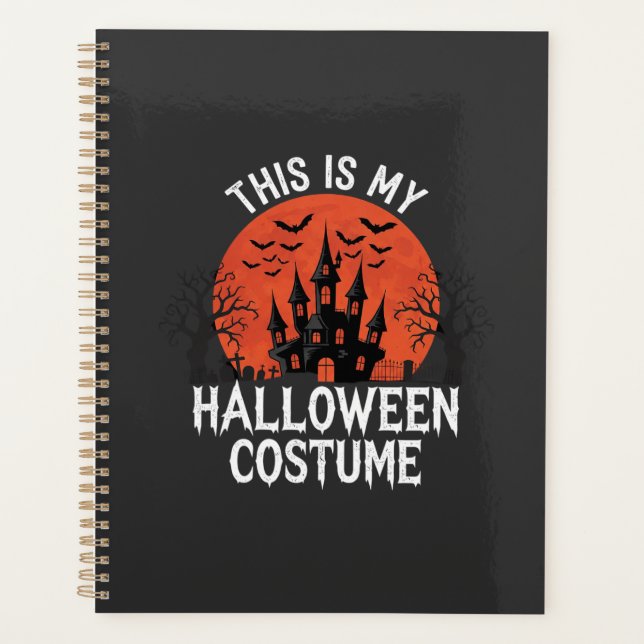Halloween Costume Haunted Castle Vector Design Planner (Front)