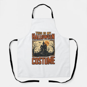 Halloween Costume Haunted House Vintage Shirt Desi Apron