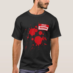 Halloween Costume Hello My Name Is Brandon Funny B T-Shirt