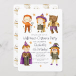Halloween Costume Kids Birthday Party Invitation<br><div class="desc">Halloween Costume Kids Ghost Witch Wizard Birthday Party</div>