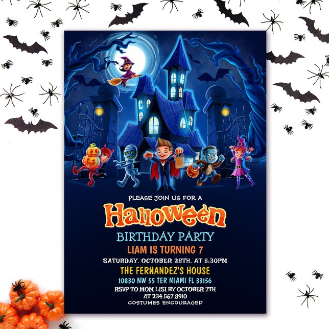 Halloween Costume Kids Birthday Party Invitation (Creator Uploaded)