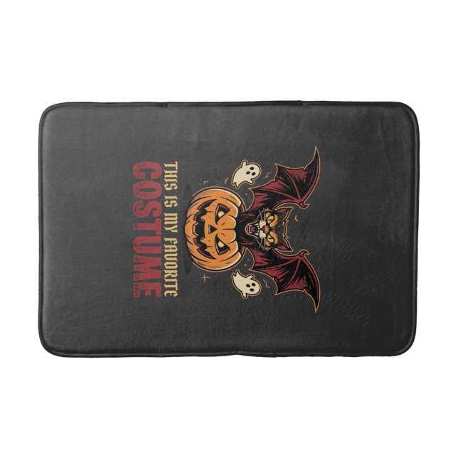 Halloween Costume Monster Pumpkin Gothic Vector De Bath Mat (Front)