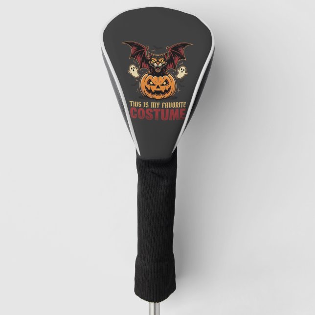 Halloween Costume Monster Pumpkin Gothic Vector De Golf Head Cover (Front)