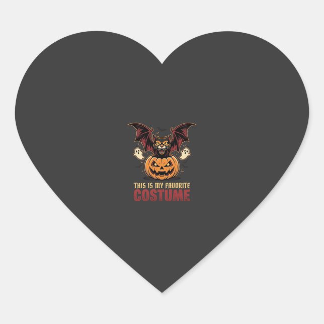 Halloween Costume Monster Pumpkin Gothic Vector De Heart Sticker (Front)