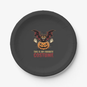 Halloween Costume Monster Pumpkin Gothic Vector De Paper Plate