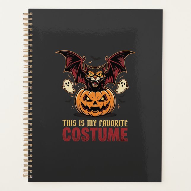 Halloween Costume Monster Pumpkin Gothic Vector De Planner (Front)