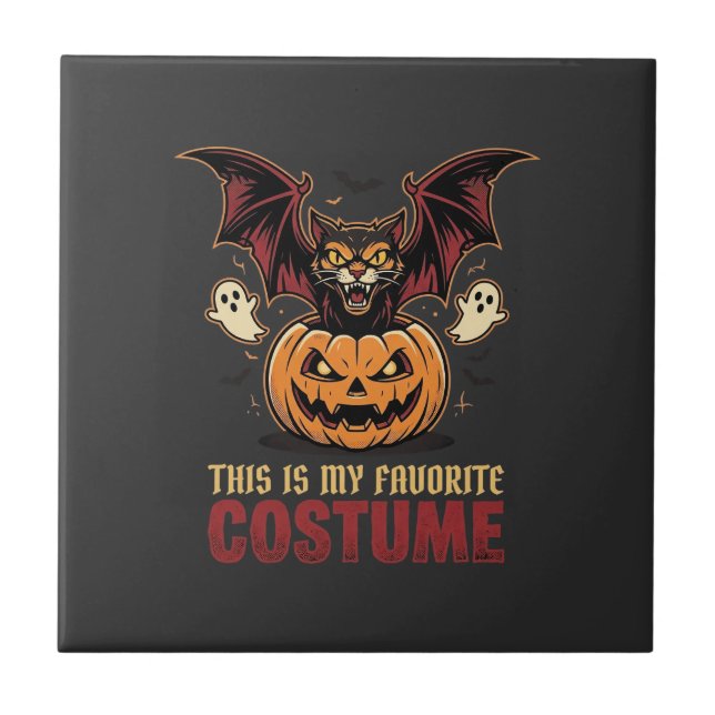 Halloween Costume Monster Pumpkin Gothic Vector De Tile (Front)