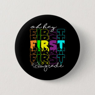 Halloween Costume Oh Hey First Grade Teachers Stud 6 Cm Round Badge