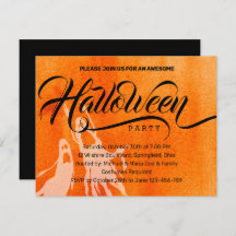 Halloween Costume Party Calligraphy Style Letters