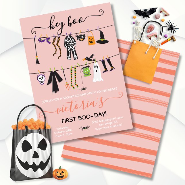 Halloween Costume Party Clothesline invitation (Creator Uploaded)