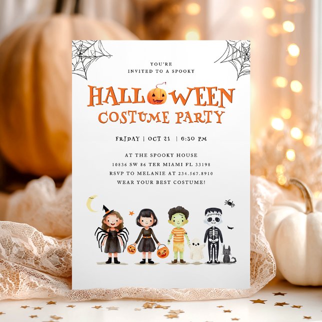 Halloween Costume Party Cute Kids Invitation (Creator Uploaded)