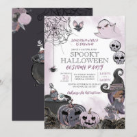 Halloween Costume Party Cute Spooky Witch Purple