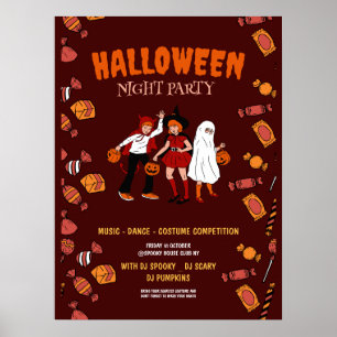 Halloween costume party, Halloween Night Poster
