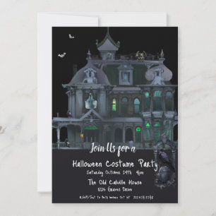 Halloween Costume Party, Haunted House Invitation