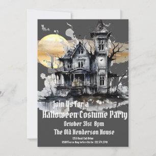 Halloween Costume Party, Haunted House             Invitation
