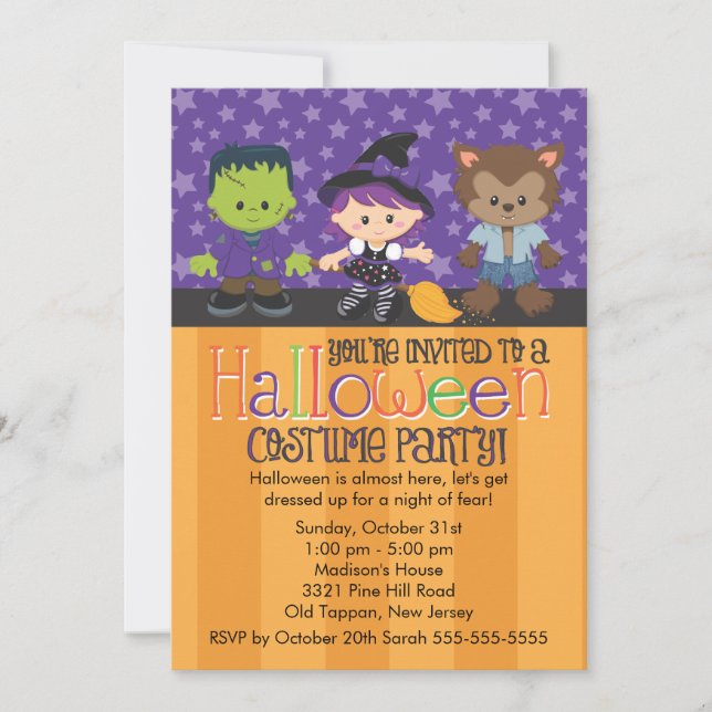 Halloween Costume Party Invitation (Front)