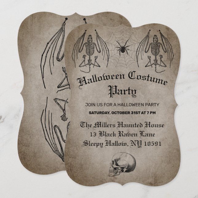 Halloween Costume Party Invitation (Front/Back)