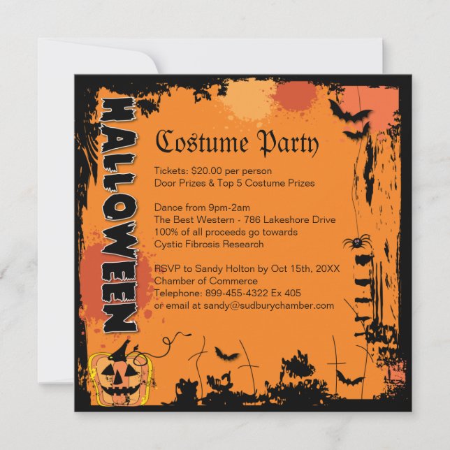Halloween Costume Party Invitation (Front)